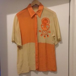 Vintage Italian Embroidered Blouse